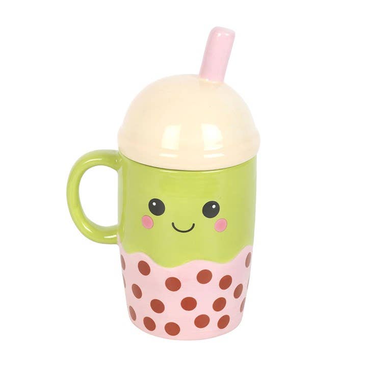 Mug à Couvercle Bubble Tea Kawaii