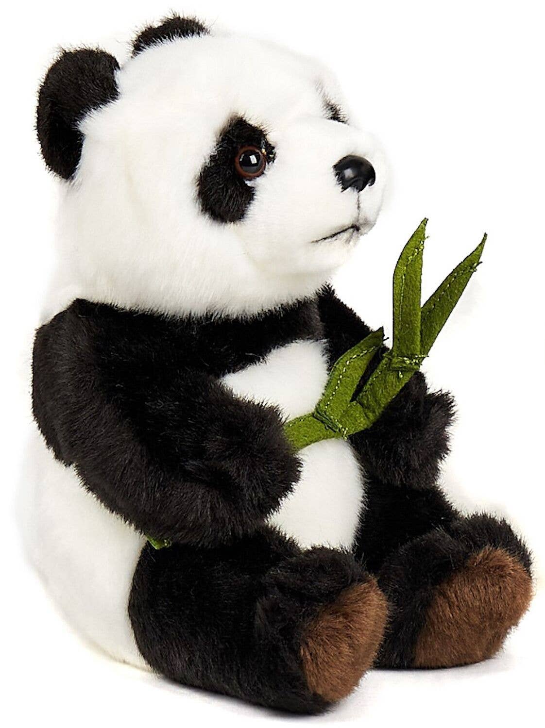 Peluche panda avec bambou assis