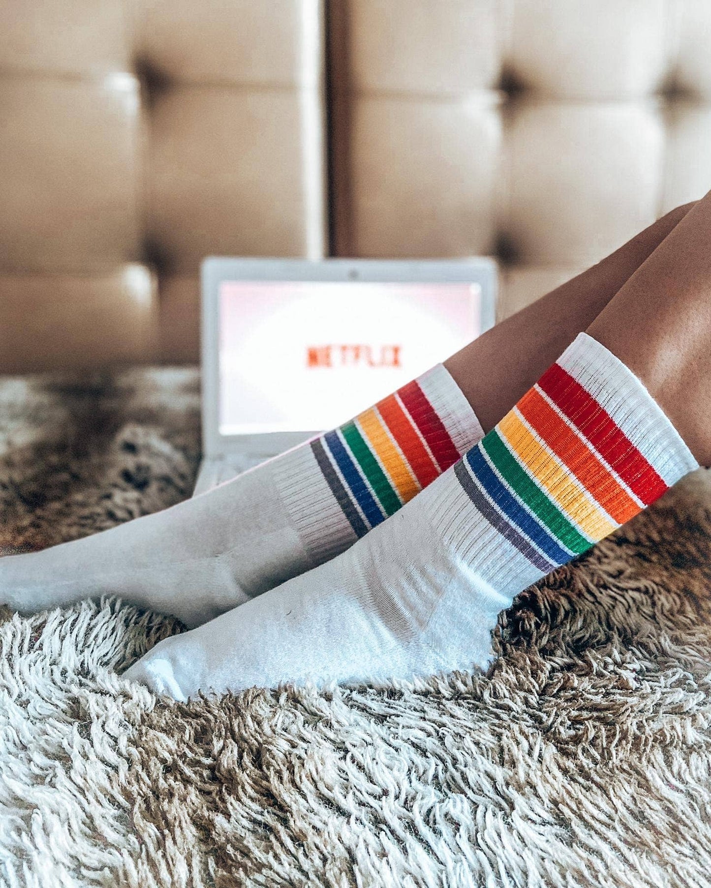 Rainbow Striped Socks