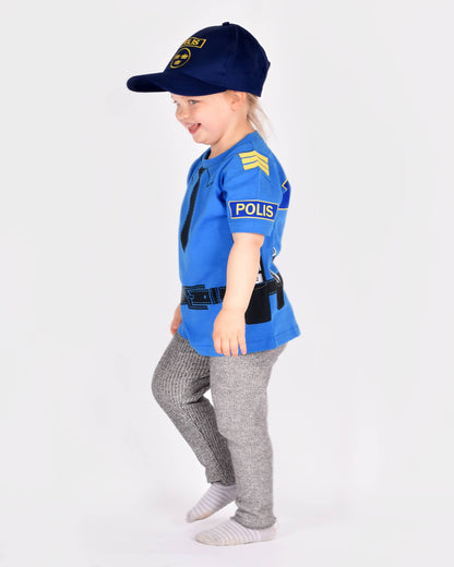 Organic cotton Police t-shirt 98-104 cm 2-4 years