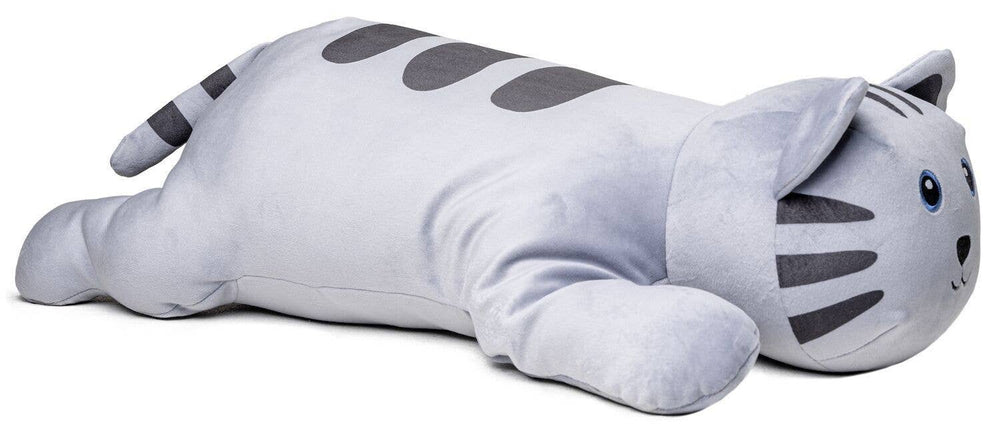 Coussin Peluche Chat Gris Ultra Uni