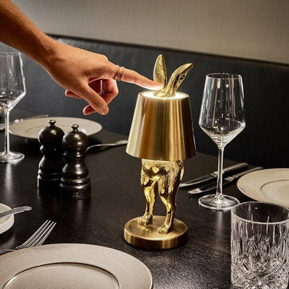Lampe de table LED Hiding Rabbit, or