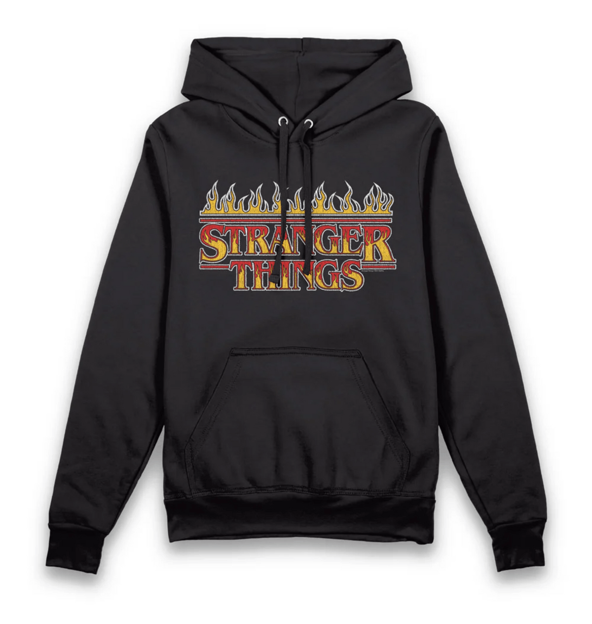 Hoodie adulte Stranger Things logo flammes