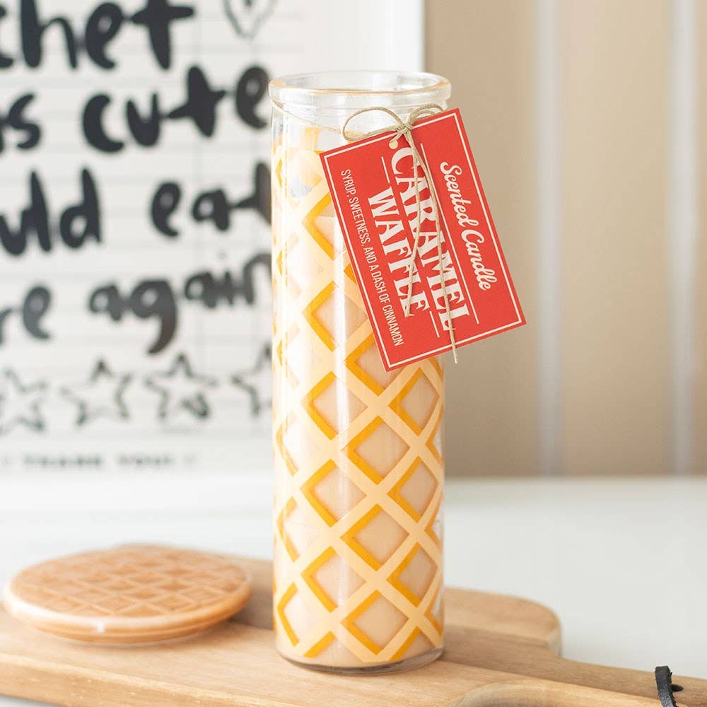 Vela perfumada con gofre de caramelo