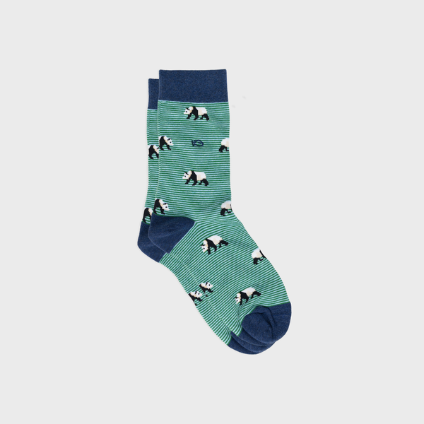 Calcetines de algodón peinado con diseño de animales - Panda