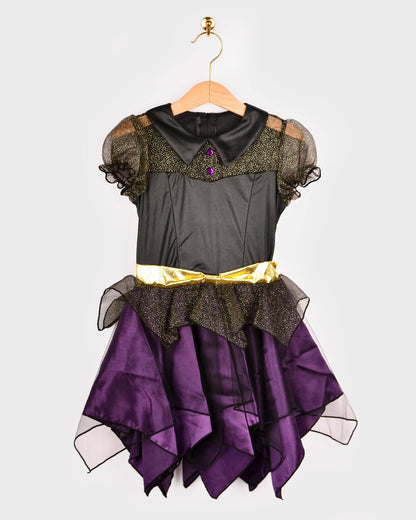 Robe de sorcière et chapeau Deluxe 110-116 cl 4-6 ans