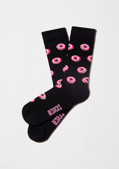 BeDonut Black - 100% Organic Cotton Socks