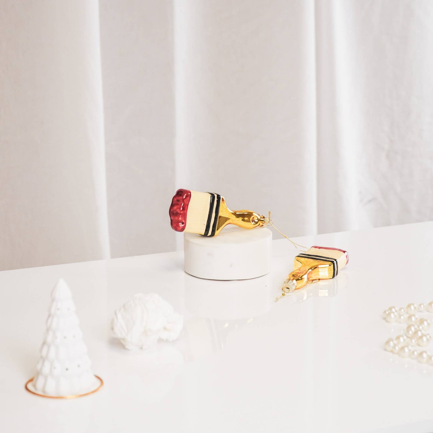 Pincel para pintar bolas navideñas