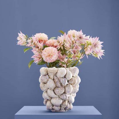 Seashell Vase, Natural Stoneware M