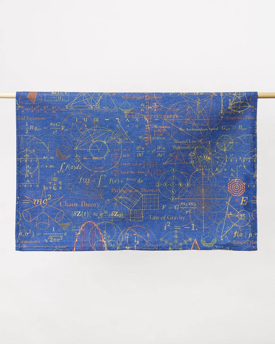 Torchon "Équations Qui Ont Changé le Monde" – produit scientifique Cognitive Surplus EU, vue 2