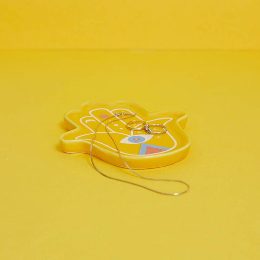 Porte-encens Lucky Hand jaune