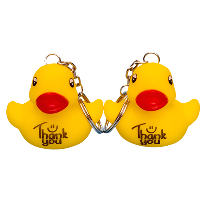 Yellow Duck Thank You Keychain
