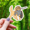 Adesivo per cane Golden Paladin RPG