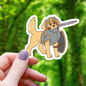 Autocolante para cão do RPG Golden Paladin