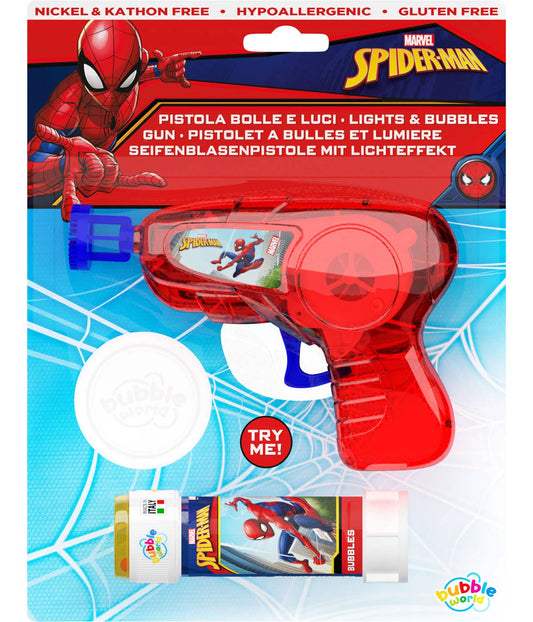 Pistola de burbujas de Spider-Man con luz