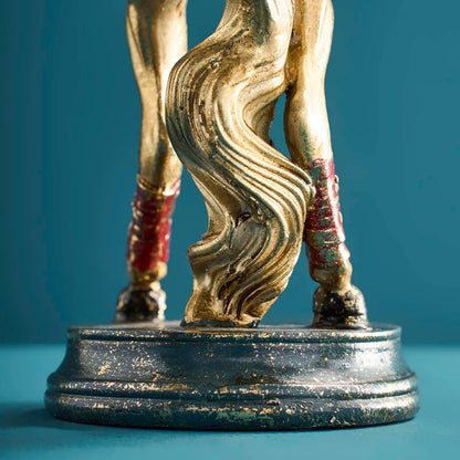 Lustre Cavalo de Circo, Dourado, 17,5 x 9,5 x 36,5 cm