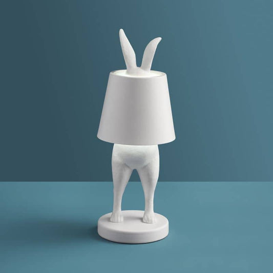 Lampe de table LED Hiding Rabbit, Blanc