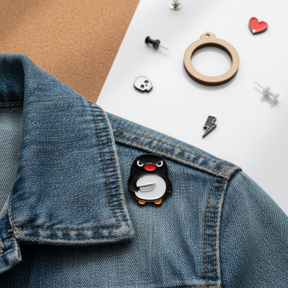 Penguin with Knife Pin