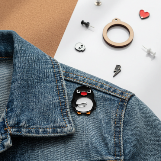 Pin's Pingouin avec Couteau