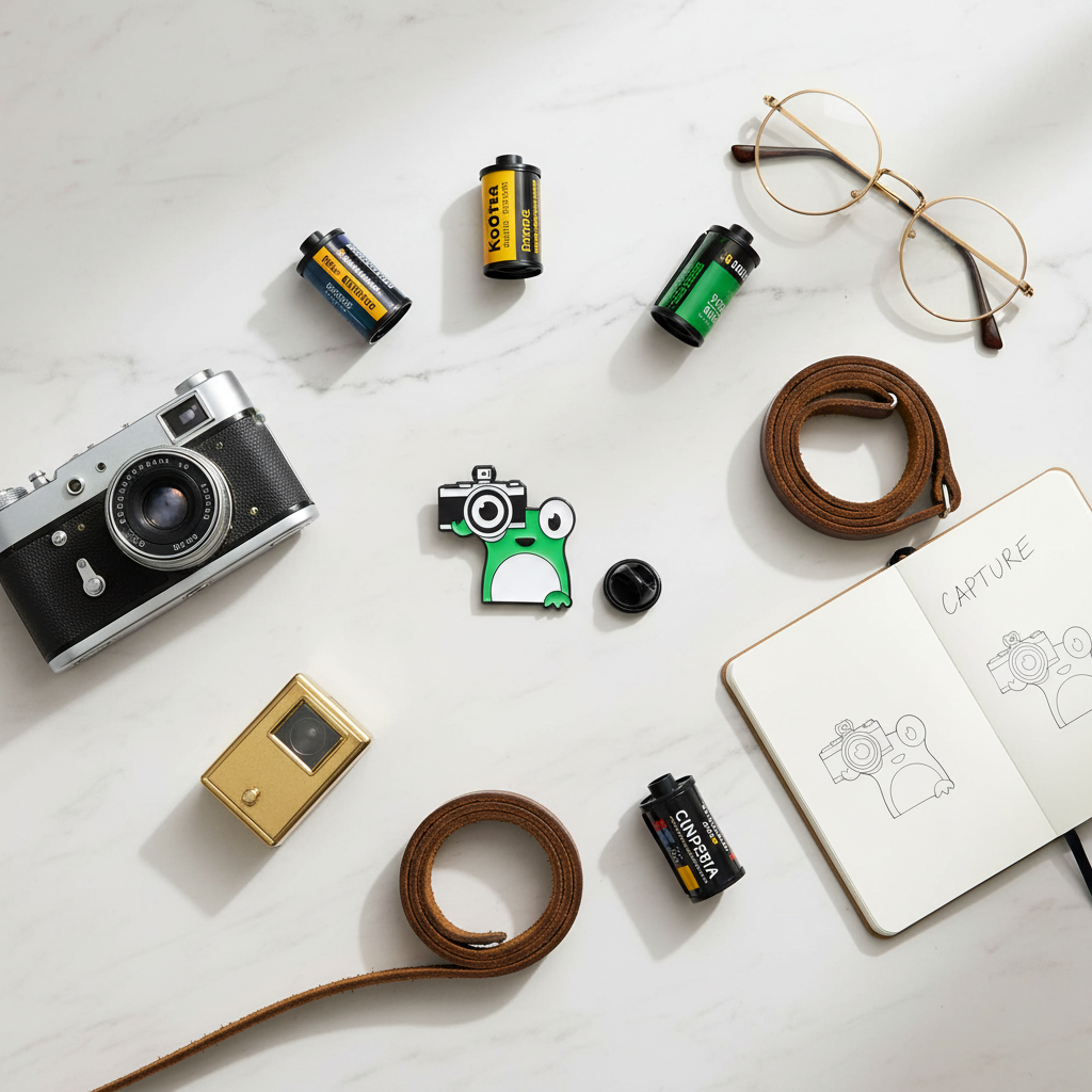 Pin de rana del fotógrafo