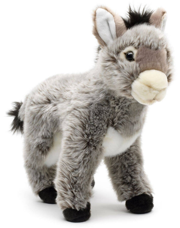 Staande ezel - 28 cm (hoogte) - knuffel/pluche