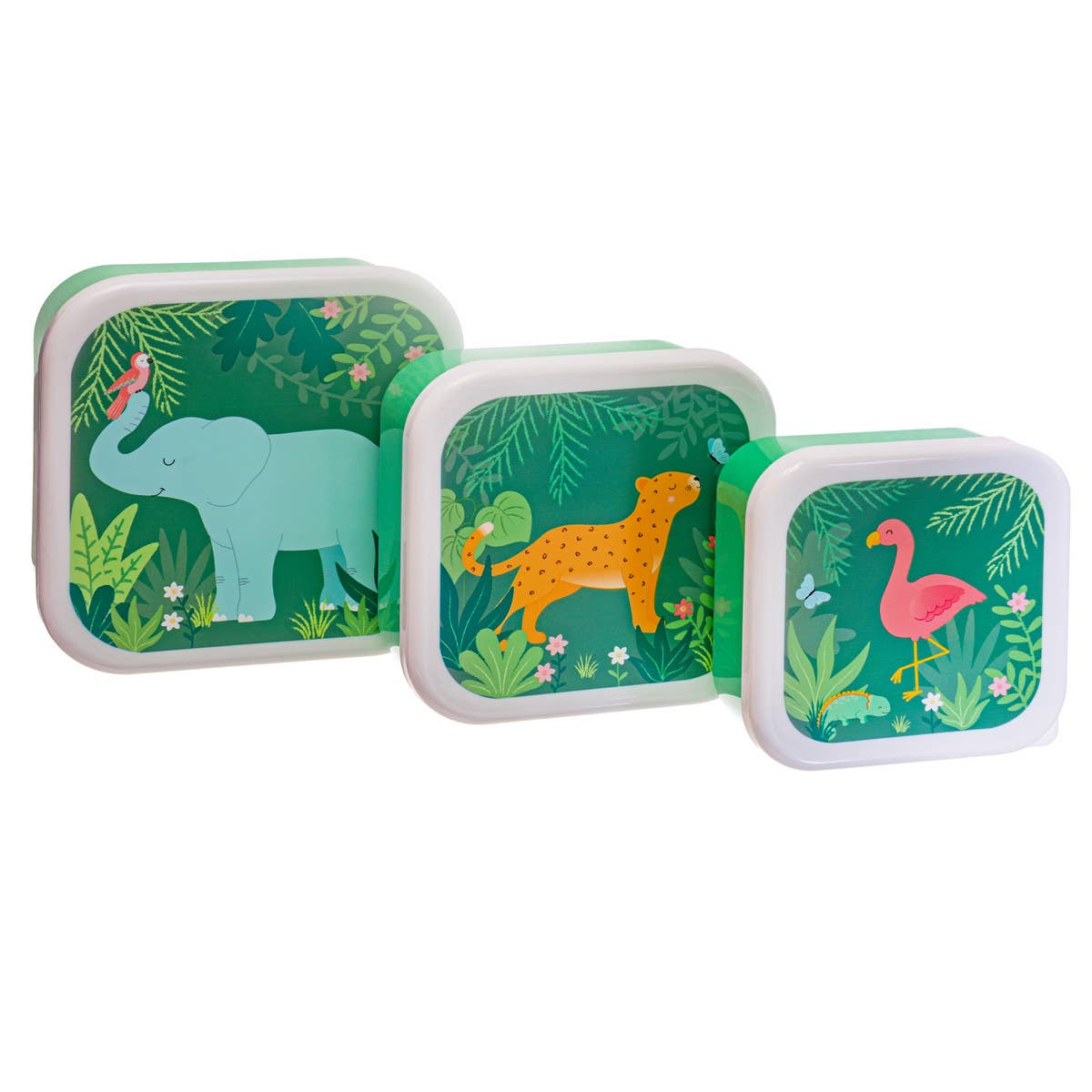 Jungle Animal Lunch Boxes - Set of 3