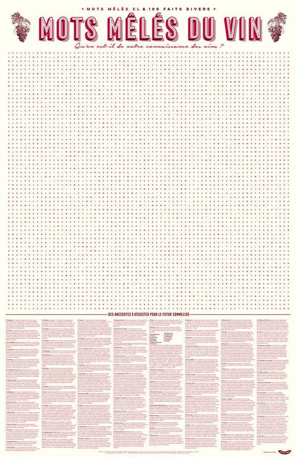 Affiche de Jeu XL - Mots Mêlés du Vin