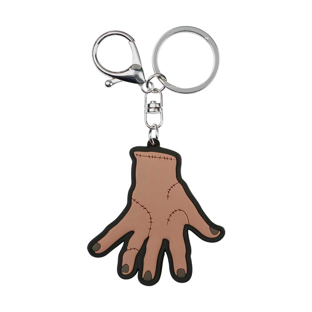 Wednesday Thing Brand Keychain, Ecru