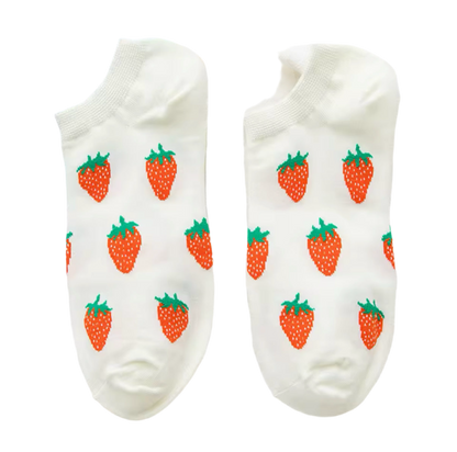 chaussettes courtes fraises