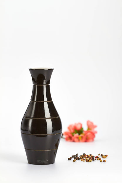 Moulin à épices "Vase" hêtre laqué noir