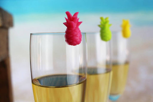 Kleurrijke ananas glazen markers