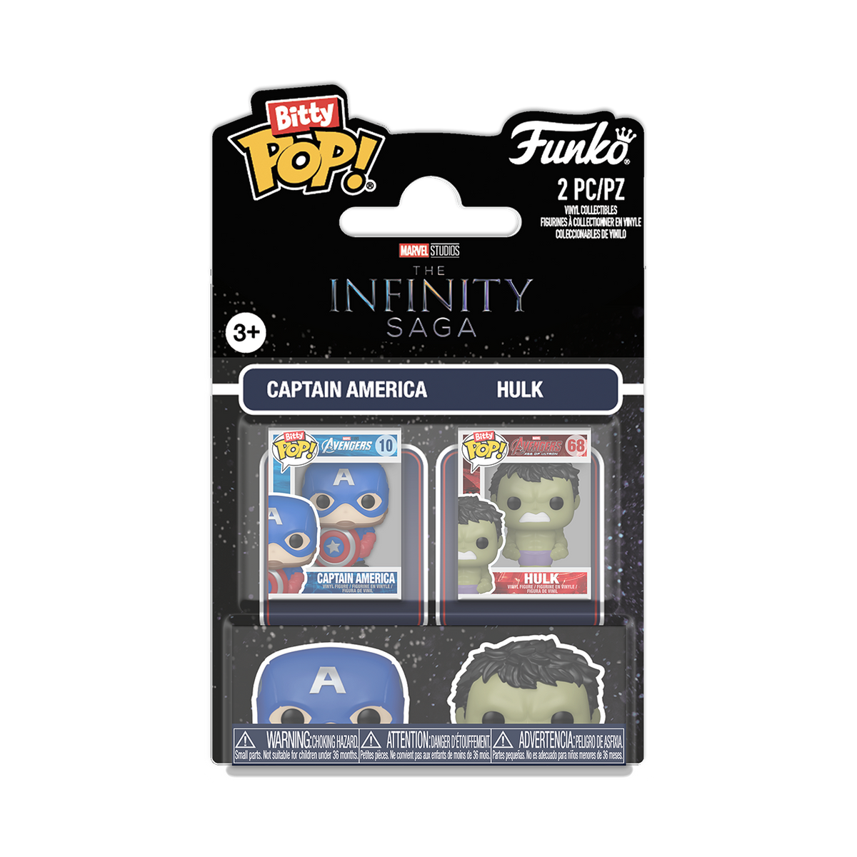 Bitty Pop! Captain America & Hulk 2-Pack – visuel officiel Funko