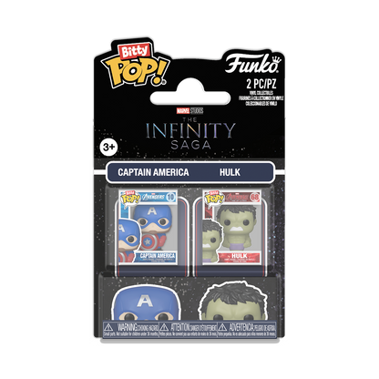 Bitty Pop! Captain America & Hulk 2-Pack – visuel officiel Funko