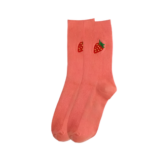 Chaussettes Fraise Brodée