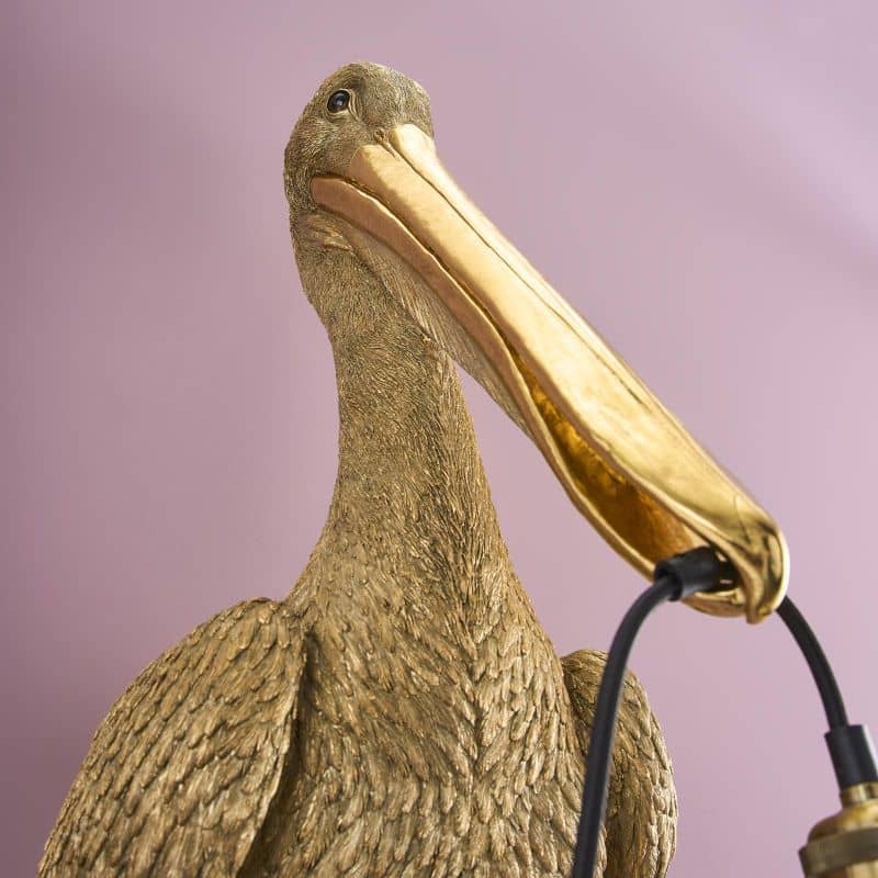 Applique murale Pélican Pelikanus or