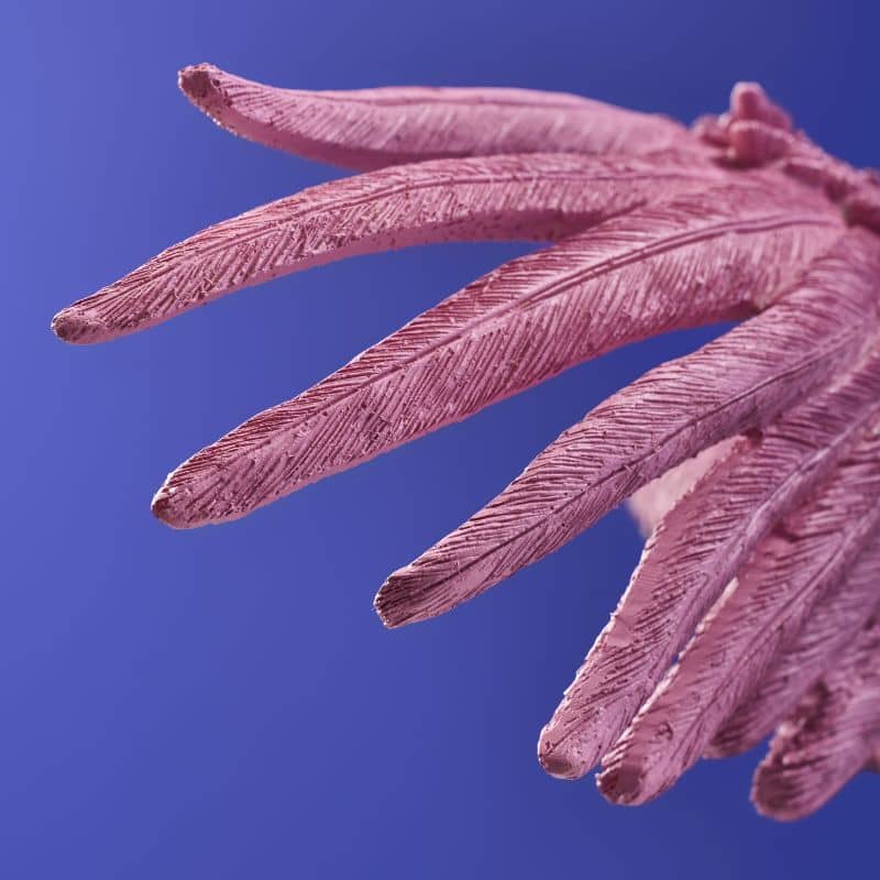 Candeeiro de teto em formato de papagaio cor-de-rosa