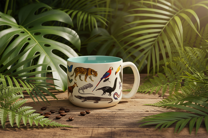 Taza de zoología de la selva tropical (440 ml)