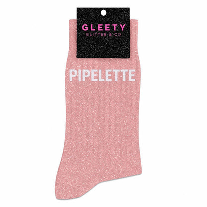 Chaussettes à Paillettes Pipelette Rose Clair