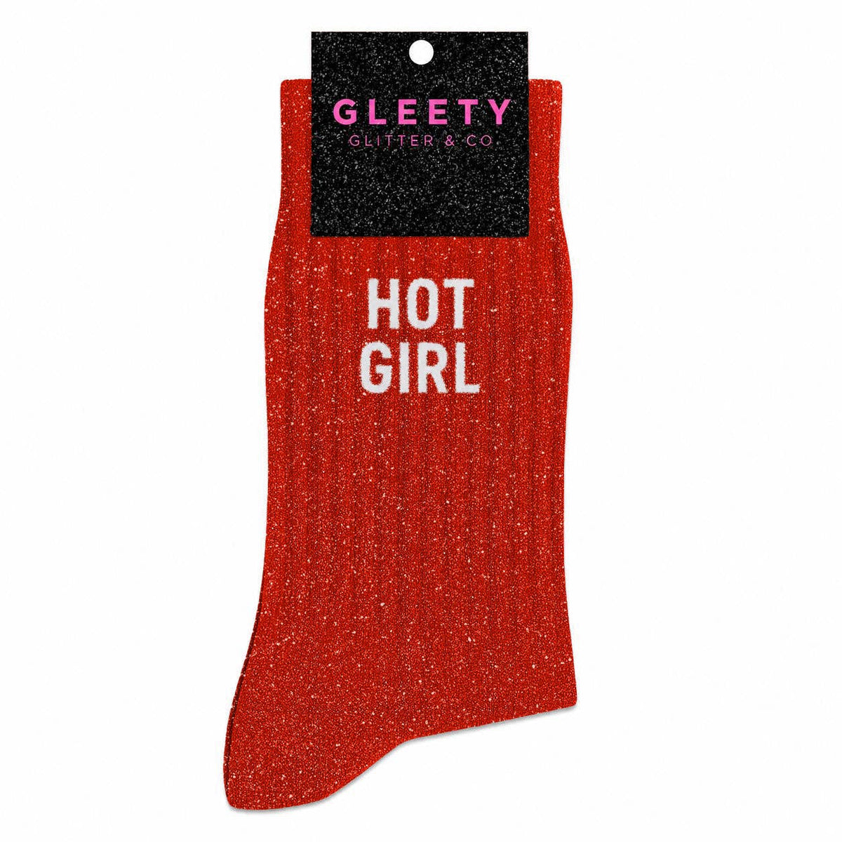 Chaussettes à Paillettes Hot Girl Rouge