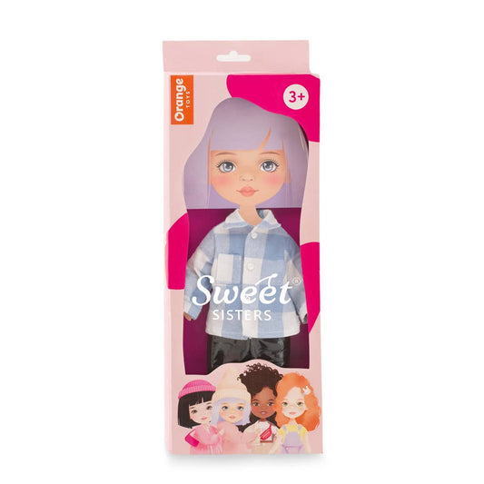 Set de vêtements : chemise à carreaux pour poupée 28 cm