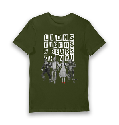 T-shirt adulte Le Magicien d'Oz Lions Tigers & Bears Oh My