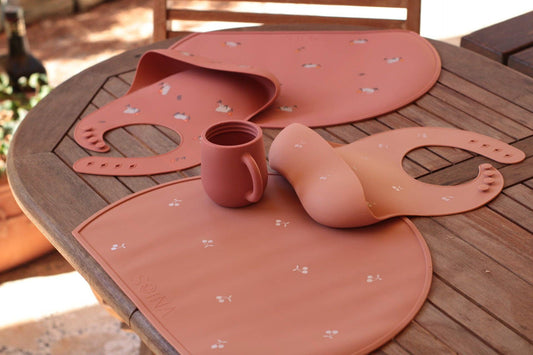 Tovaglietta in silicone con motivo Gatti - terracotta