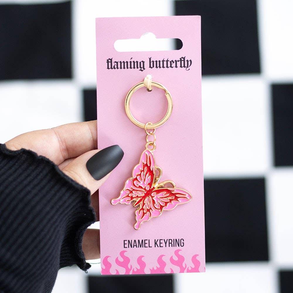 Porte-clés Papillon Flamboyant