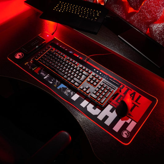 モータルコンバット - 特大ゲーミングマット & モバイル充電器