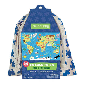 Puzzle To Go World Map – 36 pieces