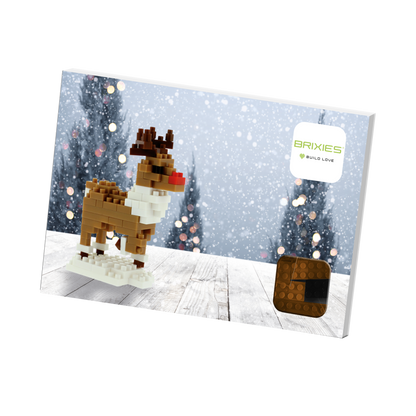 Carte postale BRIXIES en forme de renne