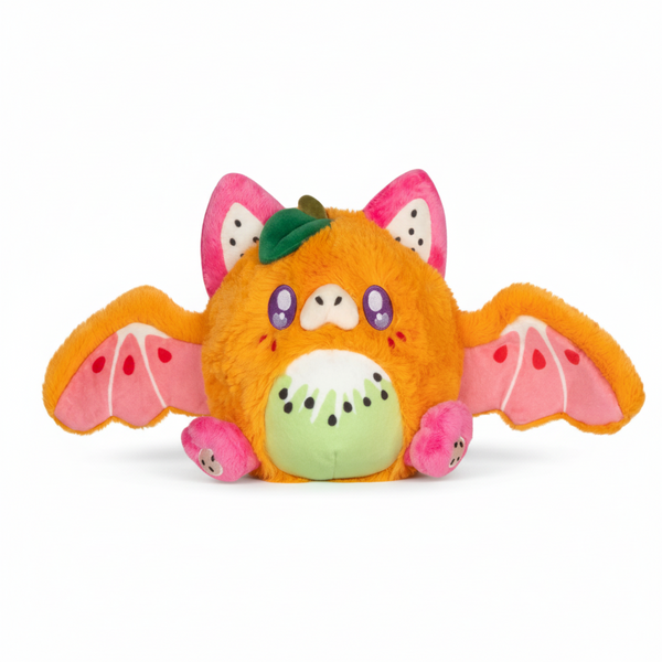 Mini murciélago de peluche frutal aplastable