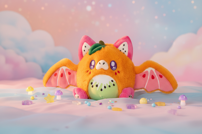 Mini morcego de peluche macio e frutado