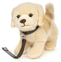 Peluche Chiot Golden Retriever, Debout - Avec Laisse - 22 cm (Hauteur)