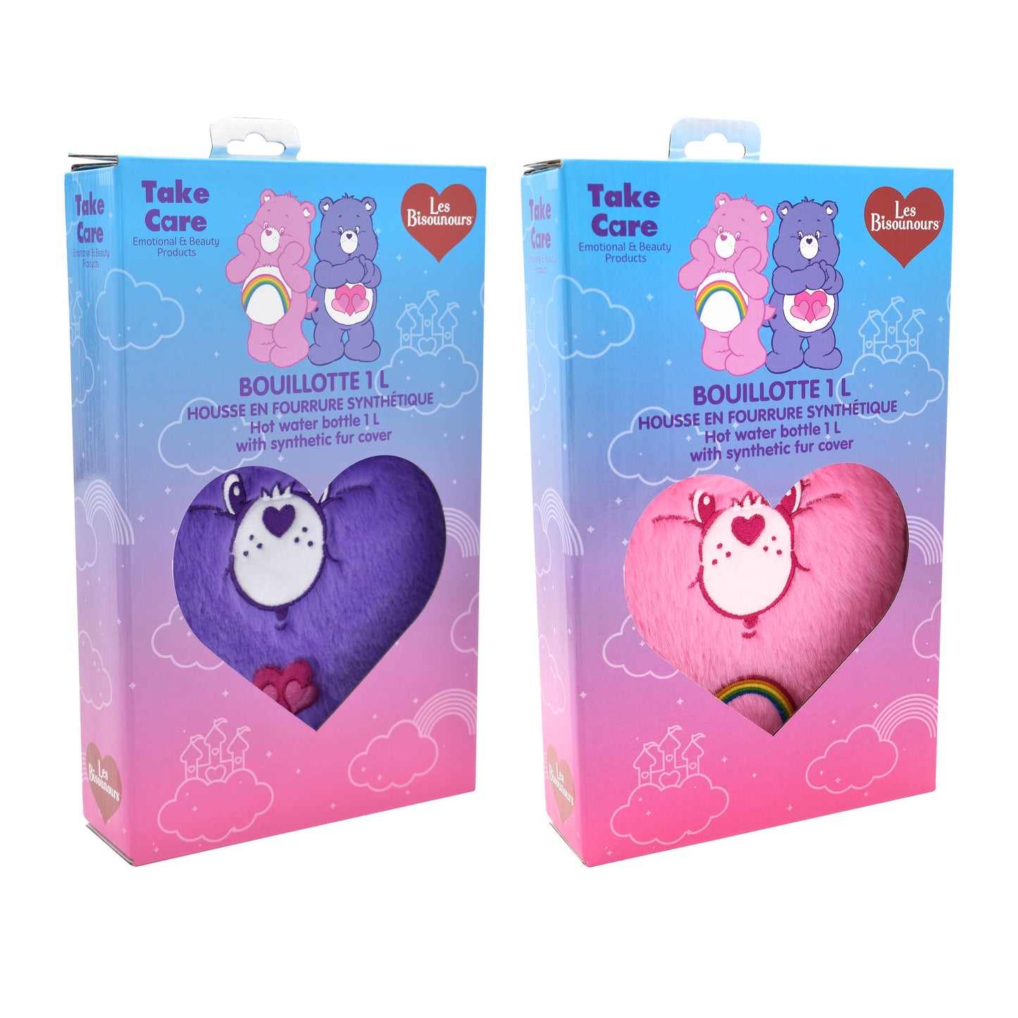 Bolsa de agua caliente con funda de Ositos Cariñositos, para terapia de calor, agua caliente, goma, fría, invierno, niño, adulto